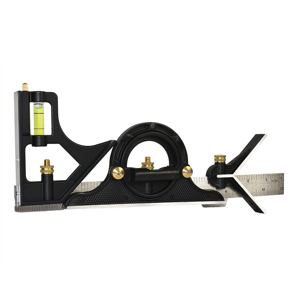 Big Horn 19571 12 Inch Combination Square Set Includes Protractor BIG HORN