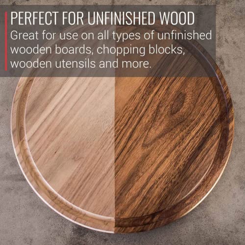 Atomic FINISHES Wood Finish Cutting Board Oil | Non-Toxic Mineral Oil Food Grade | 12oz of Premium Wood Oil | Best for Wood Furniture, Cutting Bidwell Wood and Iron