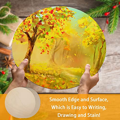 6 Pack 18 Inch Wood Circles for Crafts Unfinished Wood Rounds Natural Round Wooden Discs Blank Round Wood Signs Wooden Cutouts for Door Hangers, Door AWIZOM