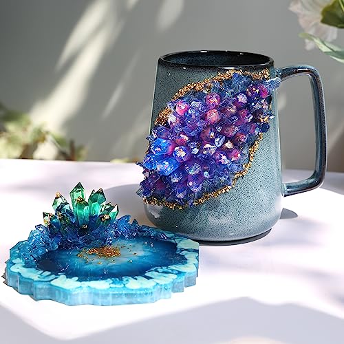 LET'S RESIN Crystal Cluster Resin Molds, Large and Small Size Crystal Shape Silicone Molds for Resin, Quartz Epoxy Resin Molds for Resin Crafts, DIY LET'S RESIN