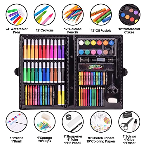 VigorFun Art Kit, Drawing Painting Art Supplies for Kids Girls Boys Teens, Gifts Art Set Case Includes Oil Pastels, Crayons, Colored Pencils, VigorFun