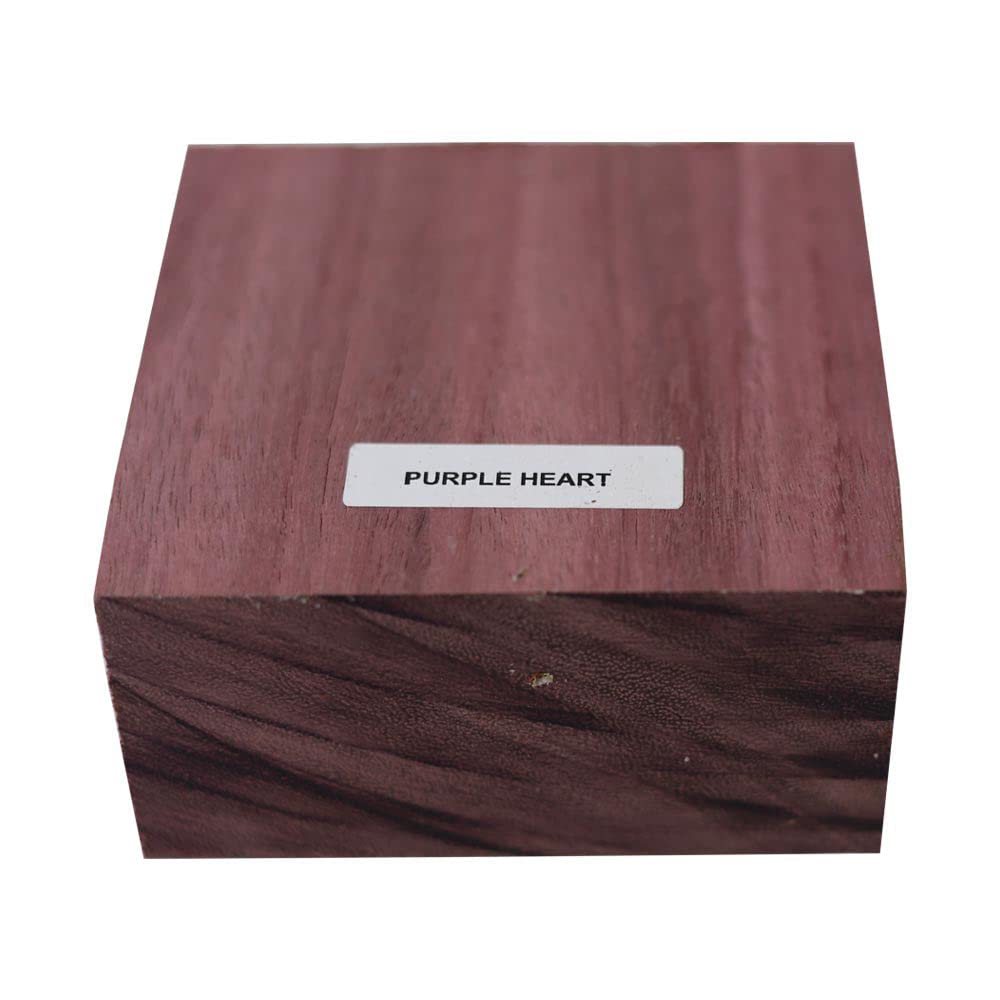 Exotic Wood Zone's Purpleheart Wood Bowl Blanks 4" x 4" x 2" Exotic Wood Zone