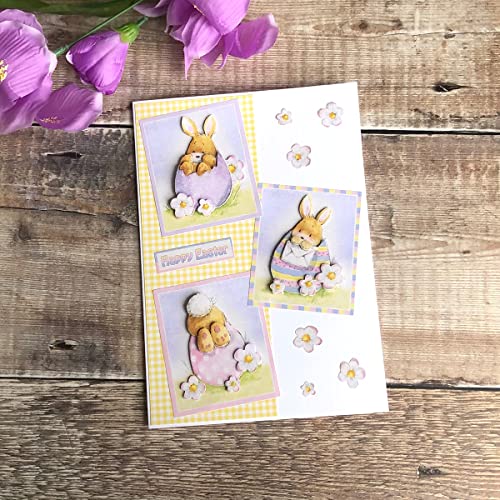 Katy Sue Spring & Easter Paper Tole 3D Die Cut Decoupage Pack. Contains 12 Die-Cut Sheets in Letter Size (4 Designs, 3 Copies of Each Design) - for Katy Sue