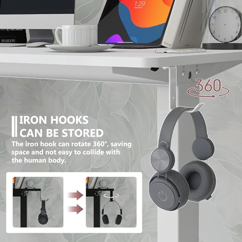 Win Up Time Standing Desk Adjustable Height- 48 x 24 Inches Whole Piece Desktop Stand Up Desk, Electric Standing Desk, Sit to Stand Desk for Home Win Up Time