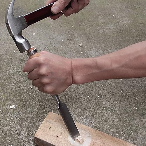 Omninmo 4PCS Carpenter Engraving Chisel Set Semi-Circular Woodworking Chisel Carving Chisel Chrome Vanadium Steel Carpenter Wood Carving DIY Gouge Omninmo