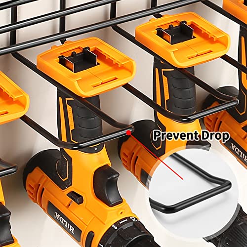 YueTong Power Tool Organizer for Tool Storage,Drill Holer Wall Mount,Storage Rack for Garage Organization, Wall Organizer with Shelf,Heavy Duty for YueTong
