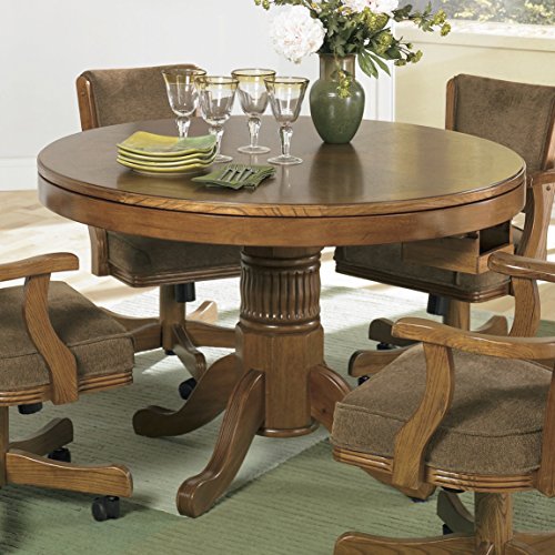 Coaster Home Furnishings Turk 3-in-1 Round Pedestal Game Table Tobacco Coaster Home Furnishings