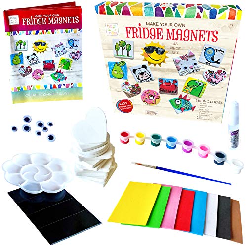 Hapinest DIY Mini Tile Fridge Magnet Arts and Crafts Kit Gifts for Kids Girls Boys Ages 8 9 10 11 12 13 Teen Years and Up Hapinest
