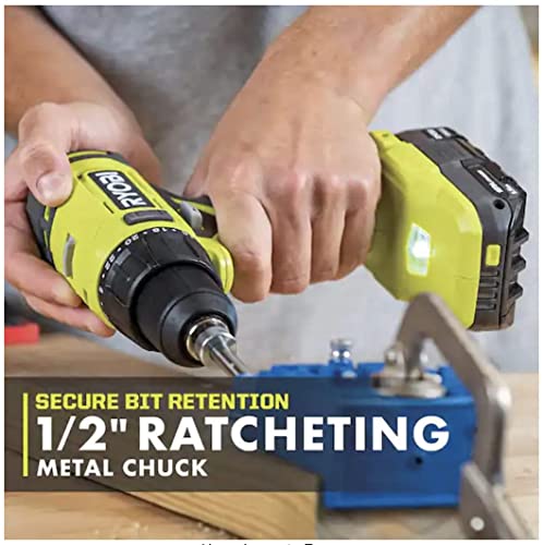RYOBI ONE+ 18V Cordless 1/2 in. Drill/Driver (Tool Only) PCL206B Black Green RYOBI