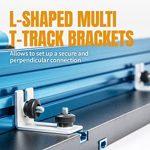 POWERTEC 71539 14"x24" Drill Press Table Set-Up Kit w/T Track Fence, Hold Down Clamps and Installation Hardware For 12” Drill Presses or Larger POWERTEC