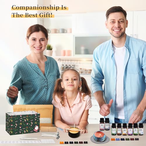 DANIAU Candle Making Kit for Adults, Digital Wax Melt Warmer DIY Starter Candle Making Supplies (Full Kits) DANIAU