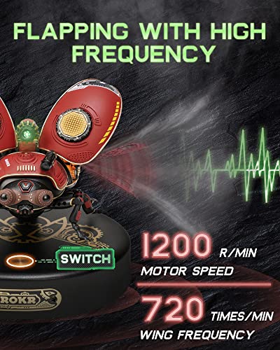 ROKR Metal Building Kits for Adults-Plastic Model Craft Kits-3D Metal Puzzles for Adults and Kids-Scout Beetle Model Building Set-Hobbies Gifts for ROKR