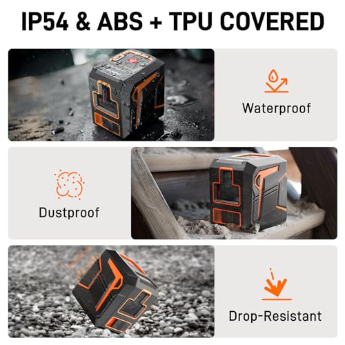 Laser Level GOCHIFIX Self Leveling Cross Line Laser 100ft Green Cross Laser Level with Manual Mode IP54 Waterproof for Picture Hanging and GOCHIFIX