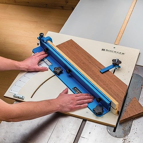 Rockler Table Saw Small Parts Crosscut Sled - Table Saw Sled Kit Includes Blade Guard, Miter Track Stop – 900 Angle Small Moldings Crosscut Saw - ROCKLER