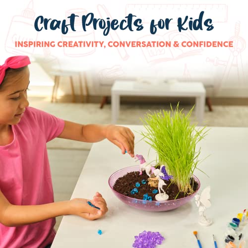 Bryte All-Inclusive My Unicorn Fairy Garden Kit with Fairy Lights & More | Grow Your Own Garden & Play | Great Birthday Gift, DIY Science Kit, STEM BRYTE