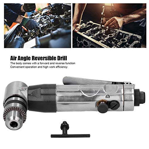 90 Degree Air Angle Reversible Drill Pneumatic Drilling Super Power Tool with Wrench 3/8inch Chuck FTVOGUE