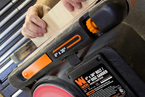 WEN 6502T 4.3-Amp 4 x 36 in. Belt and 6 in. Disc Sander with Cast Iron Base WEN