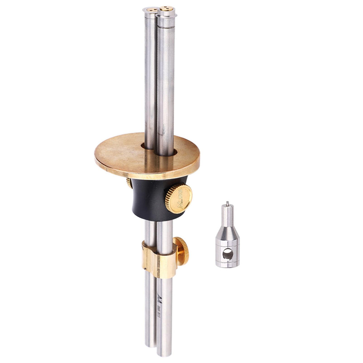 European Style Wheel Marking Gauge, Wood Scribe Marking Tool, Woodworking Marking Scriber, Solid Stainless steel Bar For Carpenter(Double shaft) Hyuduo