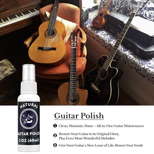 Deviser Guitar Cleaning,All IN ONE Kit,fretboard Lemon oil,Polish,Guitar String-cleaner,Guitar string winder,Cleaning cloth for guitar cleaning and devisev