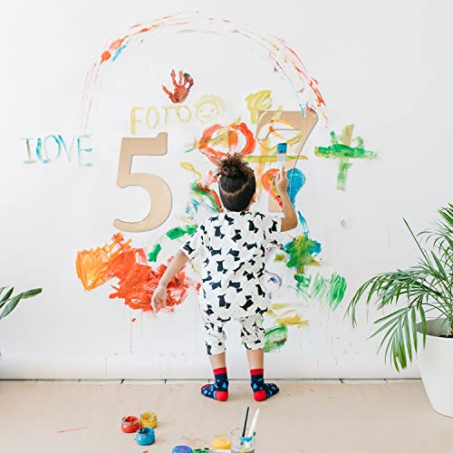 Wooden Numbers 12 Inch, Large Wooden Number 1 Shape Cutouts Big Blank Unfinished Wood Numbers Signs for Craft Wall Decor Painting Birthday Wedding Hongma