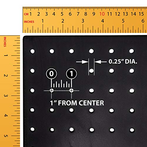 Azar Displays 900945-BLK The DIY Multi-purpose 70-piece Pegboard Wall Organizer Kit with Two Panels and Accessory Assortment, Panel Sizes: 13.5” W x Azar Displays