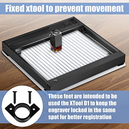 4pcs Laser Feet Guide for xTool D1, Engraver Machine Laser Mounting Feet Guide Laser and 8pcs Screws Cutte Accessories Compatible with xTool D1 Laser TOYMIS