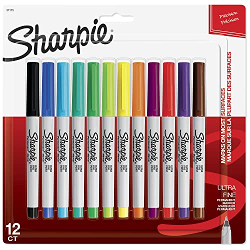 SHARPIE Pens, Felt Tip Pens, Fine Point (0.4mm), Assorted Colors