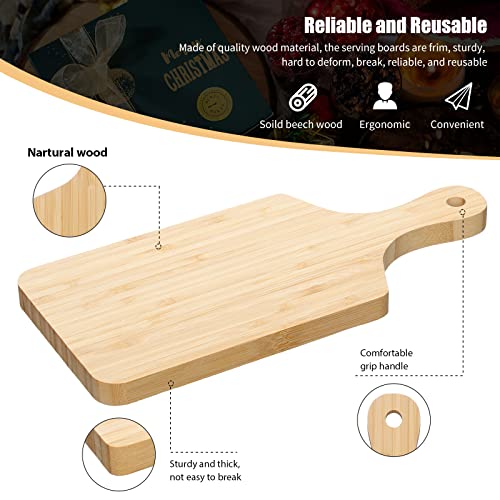 12 Pcs Thicken Bamboo Cutting Board Bulk Personalized Wood Chopping Board Customized Laser Engraving Blanks Serving Board for Wedding Mother's Day Patelai