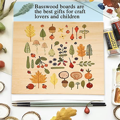 Basswood Sheets 1/8" - 3mm Plywood Sheets, 12 x 12 Inch Basswood Unfinished for Crafts, Laser Cutting, Engraving, DIY Arts, Drawing(20 Pack) CMOOD