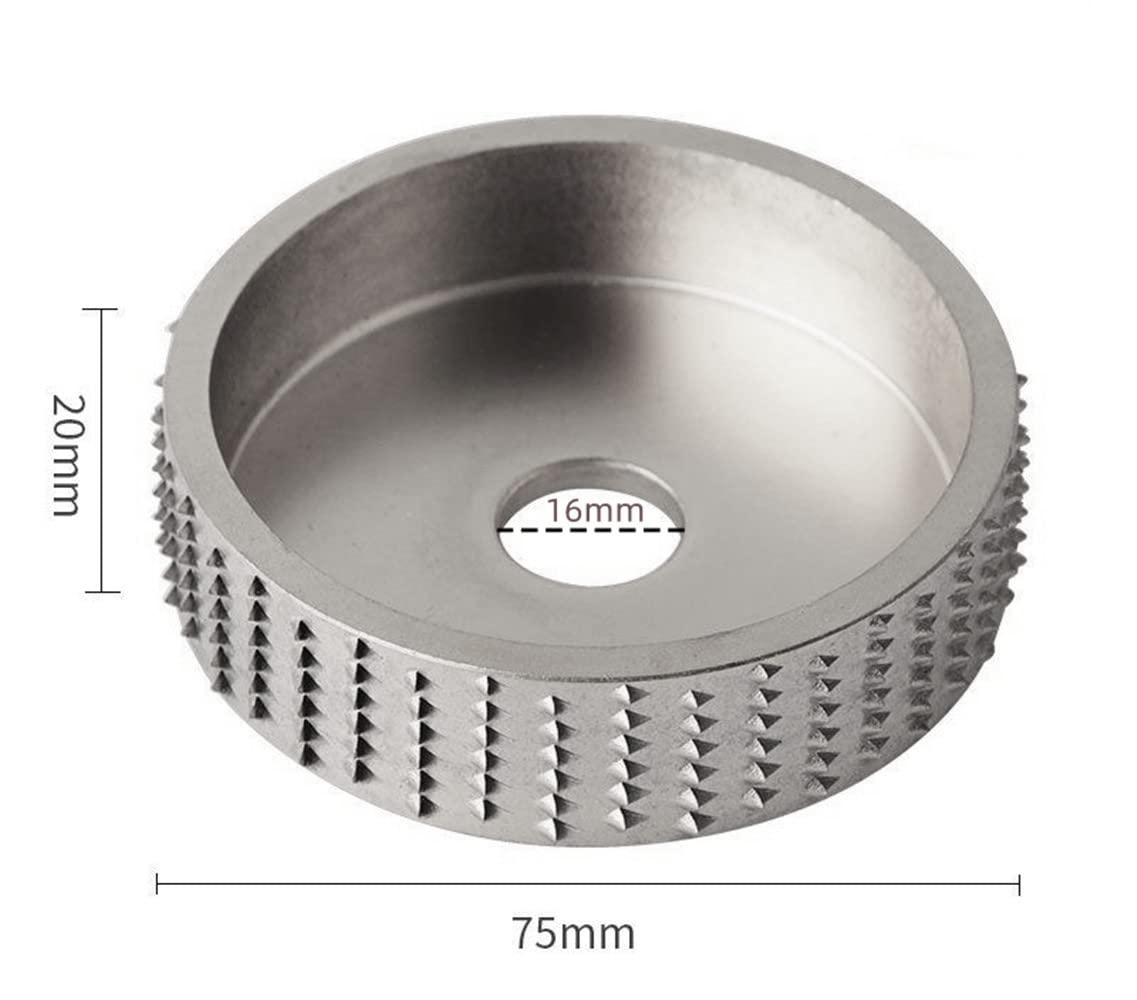 Szliyands Wood Carving disc,Grinder Wood Tungsten Carbide Grinding Wheel Grinder Shaping Disc Bore Wood Sanding Carving Tool Woodworking Angle Szliyands