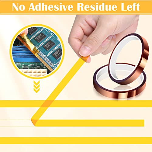 2 Packs Heat Resistant Tape for Heat Press Sublimation, High Temperature Heat Transfer Tape No Residue Thermal Transfer Tape for Dye Sublimation, Billbotk