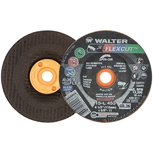 Walter 15L453 4-1/2x5/8-11 Flexcut Spin-On Grinding Wheels Walter Surface Technologies