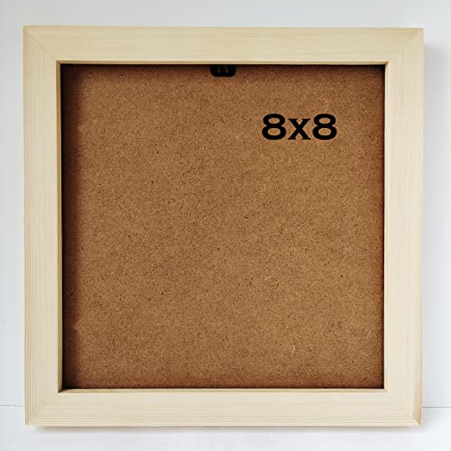 8x8 Photo Frame Solid Wood Frame Square 8x8 Picture Frame. Environmental Protection, no Paint. Protection Panel Plastic Material. Wall or Tabletop N\C