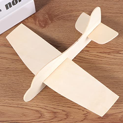 Toyvian 20pcs Unfinished Wooden Plane Model Toy Airplane Craft Wood Airplane for Painting, DIY Wood Airplane Toys for School Craft Projects or Family Toyvian
