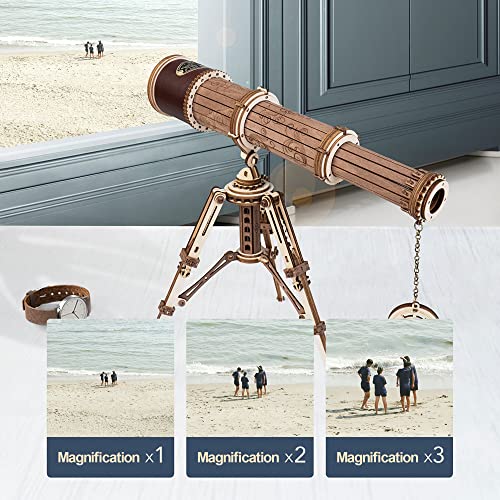 ROKR 3D Wooden Puzzles-Model Building Kits-DIY Kits for Adults-Wooden Monocular Telescope Science Gifts Kits for Adults Kids ROKR