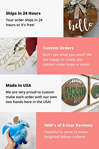 Unfinished Wood Sun Star Shape - Space - Nursery - Craft - up to 24" DIY 4" / 1/4" 24 Hour Crafts
