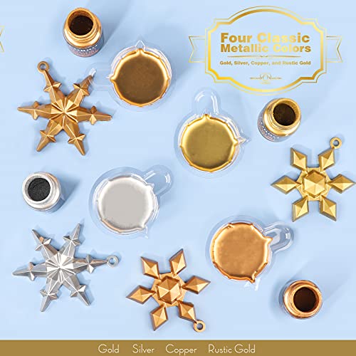 Metallic Pigment Powder, LEOBRO 6 Jars Metallic Mica Powder for Epoxy Resin, Fine Resin Pigment Powder, Resin Dye, Resin Color Pigment for Epoxy LEOBRO