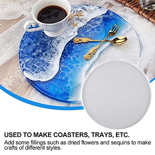 Resin Tray Molds, Round Rolling Tray Molds, Silicone Tray Molds, 11.8 Inch Rolling Tray Molds for Epoxy Resin, Resin Casting, DIY Jewelry Holder, EKDJKK