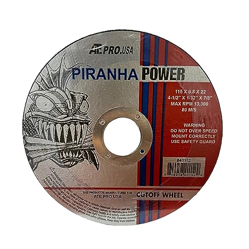 ATE Pro. USA - Metal and Stainless Steel Thin Cut Off Wheels, 4-1/2"X1/32"X7/8", for Air Cut Off Tool, Die Grinder, Electric Cut Off Tool, High ATE Pro. USA