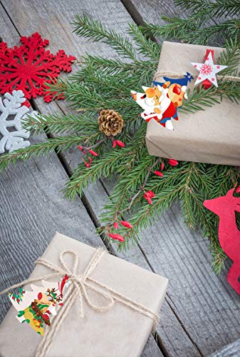 LEBERY 50pcs Wooden Christmas Ornaments Natural Wood Slices Unfinished Predrilled Wooden Crafts to Paint Christmas Tree Hanging Ornaments Wood LEBERY