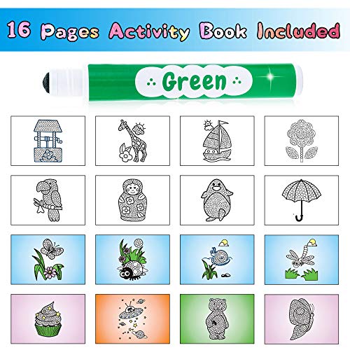 Washable Dot Markers for Kids Toddlers & Preschoolers, 24 Colors Bingo Paint Daubers Marker Kit with Free Activity Book Nicecho