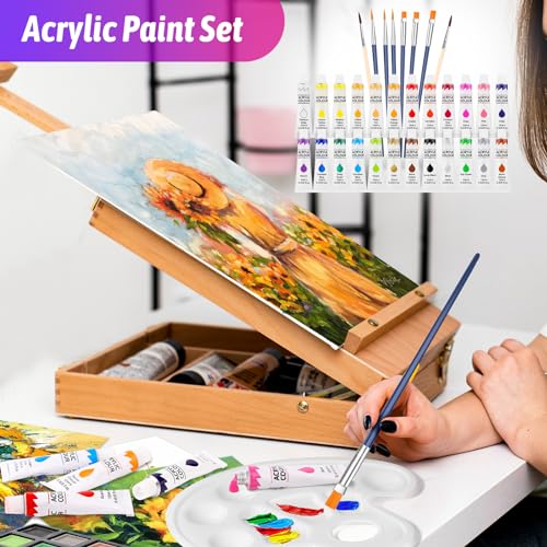 iBayam Deluxe Art Set, 195-Pack Artist Gift Box, Arts and Crafts Drawing Painting Kit Art Supplies for Adults Kids, Art Kits Paint Set with 24 iBayam