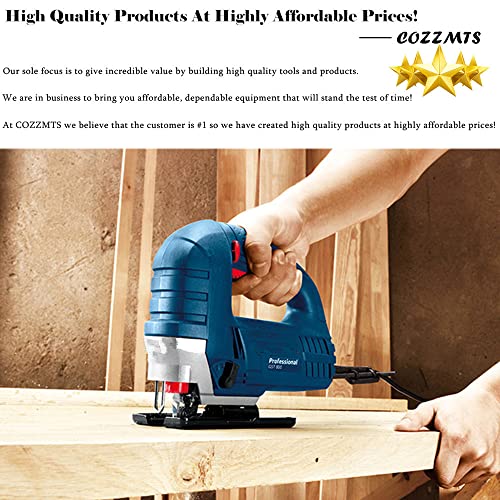 30PCS U-Shank Jig Saw Blade Set for Wood Plastic Metal Cutting Compatible with Bosch DEWALT SKIL Black and Decker Jigsaw Blades U Shank Includes 6T Cozzmts