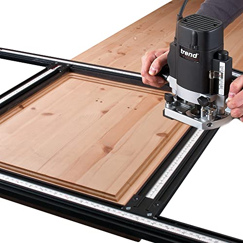 Trend Adjustable Routing Jig Frame & Guide System for Creating Square and Rectangular Recesses, Slots, and Face Panel Molds with a Router, VARIJIG TREND