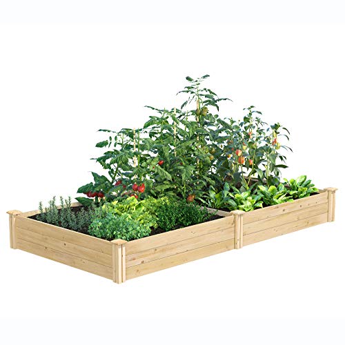 Greenes Fence Original Cedar Raised Garden Bed, 4' x 8' x 10.5" - Made in USA with North American Cedar Greenes Fence
