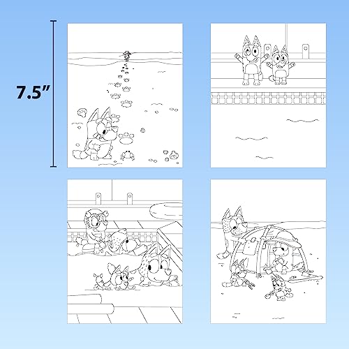 Horizon Group USA Bluey Aqua Art - Reusable Water Reveal Activity Pages With Water Pen for No-Mess Drawing and Coloring Horizon Group USA