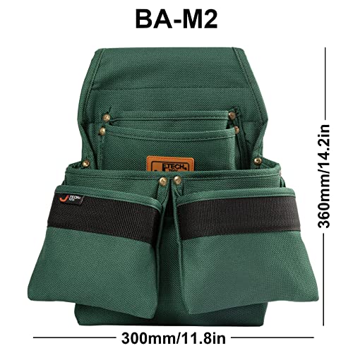 Jetech Tool Belt Pouches Bag with 4 Pocket - Heavy Duty Tool Utility Pouch with Adjustable Belt for Electrician,Carpenters,Craftsman,Gardening Jetech
