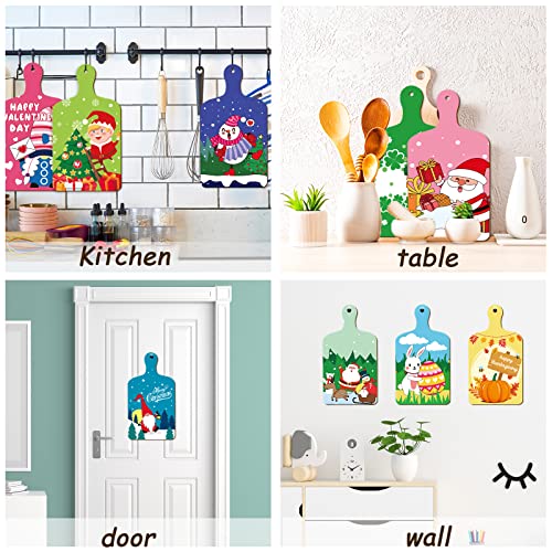 Mini Wooden Cutting Board Small Charcuterie Boards for Craft with Handle Unfinished DIY Cooking Board for Kitchen Decor Vegetable Fruit Supply(11.8 x gisgfim