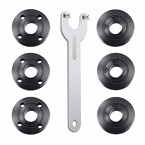 7PCS Angle Grinder Nut Angle Grinder Wrench Kit 5/8-11 Flange Metal Lock Nut for Compatible with Dewalt Milwaukee Makita193465-4 Metabo Bosch Ryobi Fyjbnh