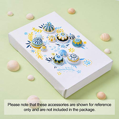 120pcs Half Round Wooden Balls Unfinished Wood Cabochons Split Wood Balls for DIY Decoration Craft Paint Ornaments (Burlywood, 14.5-29.5mm) EEE ELECRELIVE